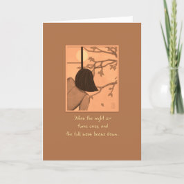 障子越しの若い女性、満月とムーンケーキ  カード