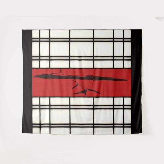 障子 – 竹 タペストリー (正面(横))