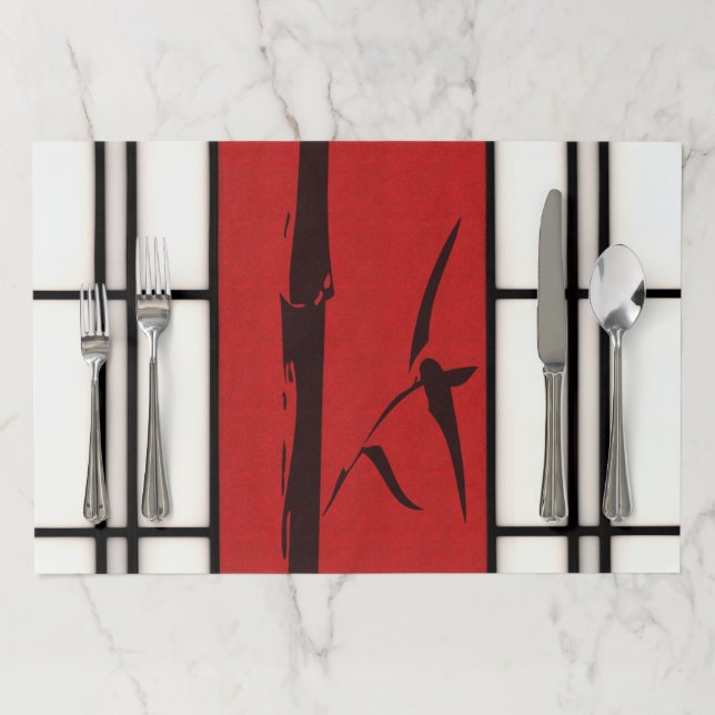 障子 – 竹 ペーパーランチョンマット (インサイチュ)