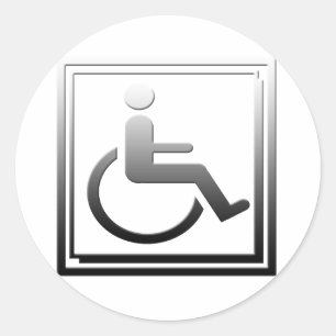 障害があるスタイリッシュな記号のクロム銀 ラウンドシール