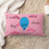 障害がダウン保しない：ピンク ランバークッション (ブランケット)