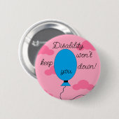 障害がダウン保しない!:ボタン 缶バッジ (正面&裏面)