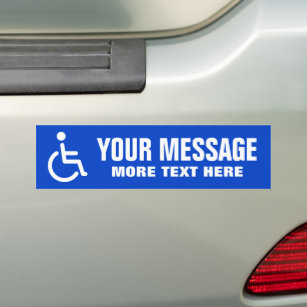 障害が発生した無効な記号メッセージを青で追加 バンパーステッカー