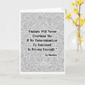 障害が発生し前向きない – 引用文 カード (黄色い花)