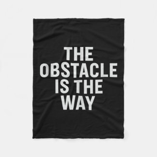 障害が道だ。ストイック引用文、デザイン。タンク フリースブランケット