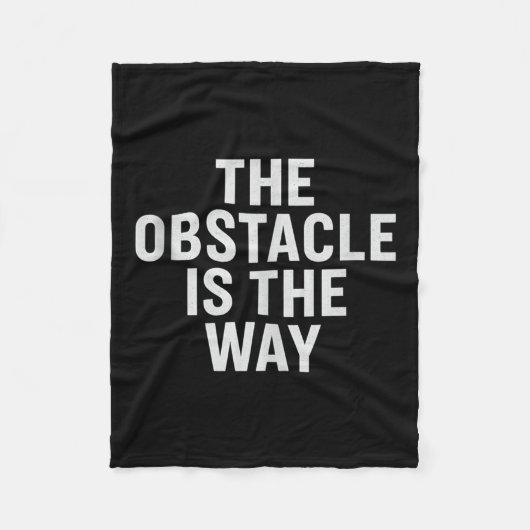 障害が道だ。ストイック引用文、デザイン。タンク フリースブランケット (正面)