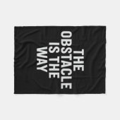 障害が道だ。ストイック引用文、デザイン。プレム フリースブランケット (正面(横))