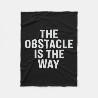 障害が道だ。ストイック引用文、デザイン。プレム フリースブランケット