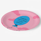 障害と自信:ピンク ペーパープレート (アングル)