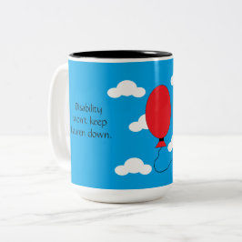 障害と自信：青 ツートーンマグカップ