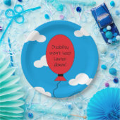 障害と自信:青 ペーパープレート (パーティー)