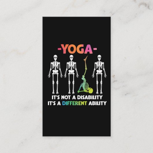 障害なき能力の骨格違うを描くヨガ 名刺 (正面)