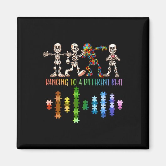 障害に対する自閉症意識認識度日 マグネット (正面)