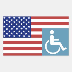 障害のあるアメリカの退役軍人 長方形シール