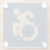 障害のあるテクスチャ ガラスコースター (裏面)