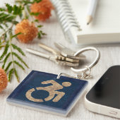 障害のあるテクスチャ キーホルダー (正面右)