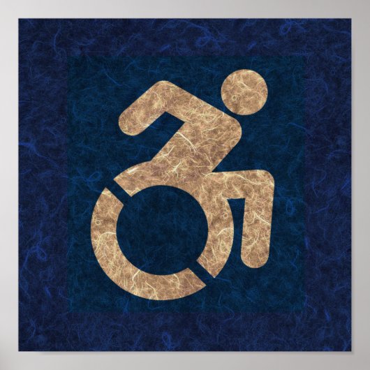 障害のあるテクスチャ ポスター (正面)