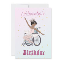 障害のあるバレリーナアフリカ系アメリカ人少女ピンク