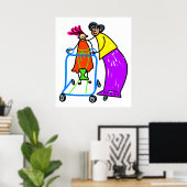 障害のある少女 ポスター (ホームオフィス)