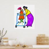 障害のある少女 ポスター (キッチン)