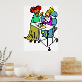 障害のある少女 ポスター (キッチン)