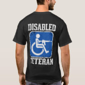 障害のある退役軍人のダーク Tシャツ (裏面)