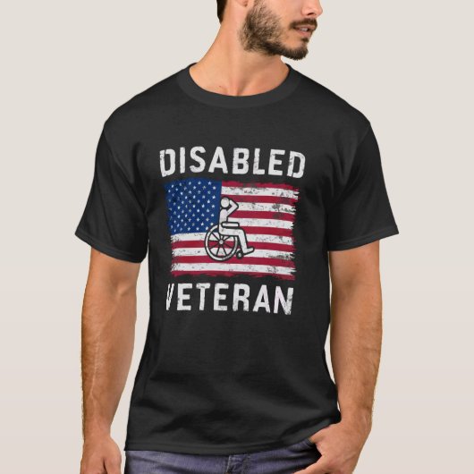 障害のある退役軍人 ハンディキャップ 軍人 ベテラン Tシャツ (正面)