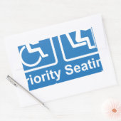 障害のある顧客のための優先座席a 長方形シール (封筒)