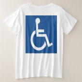 障害のある プラスサイズTシャツ (デザイン裏面)