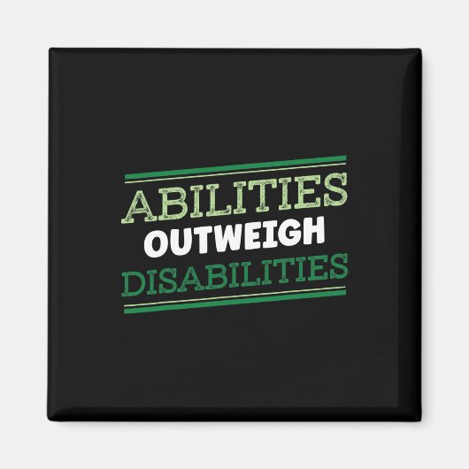 障害のレベルを超える能力 マグネット (正面)