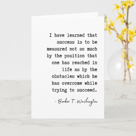 障害の克服の卒業カード カード (黄色い花)