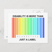 障害はラベル以上である ポストカード (正面/裏面)