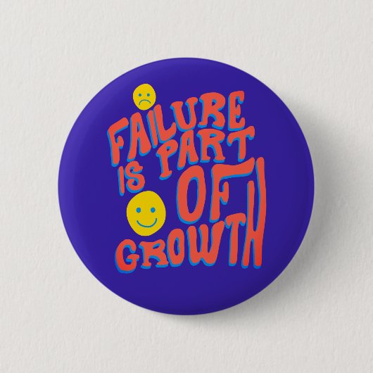 障害は成長の一部である – ボタやる気を起こさせるン 缶バッジ (正面)