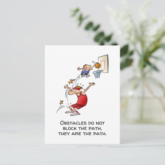 障害やる気を起こさせるは経路の漫画 ポストカード (スタンド正面)