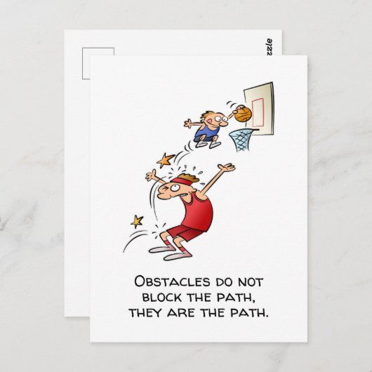 障害やる気を起こさせるは経路の漫画 ポストカード (正面/裏面)