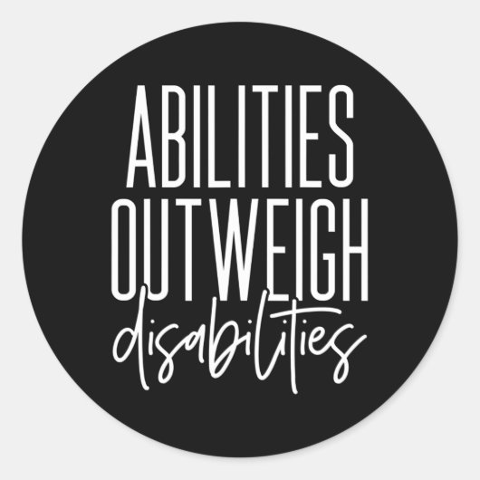 障害を上回る能力 – 最高のギフトアイディアf ラウンドシール (正面)