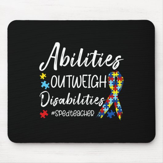 障害を上回る能力SPED先生AUTIS マウスパッド (正面)