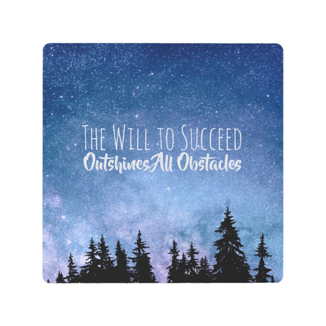 障害を乗り越える意思やる気を起こさせる メタルプリント (正面)