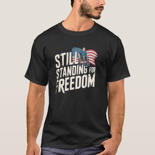 障害を抱える退役軍人の強さは依然として健在 Tシャツ (正面)