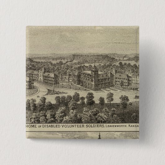 障害を持つボランティアソルジャーの故郷 缶バッジ (正面)