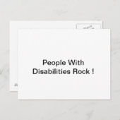 障害を持つ人々Rockはがき ポストカード (正面/裏面)