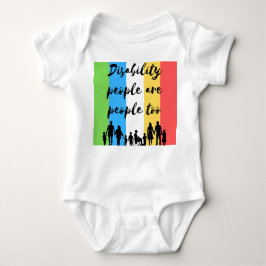 障害を持つ人も同じ人間である ベビーボディスーツ