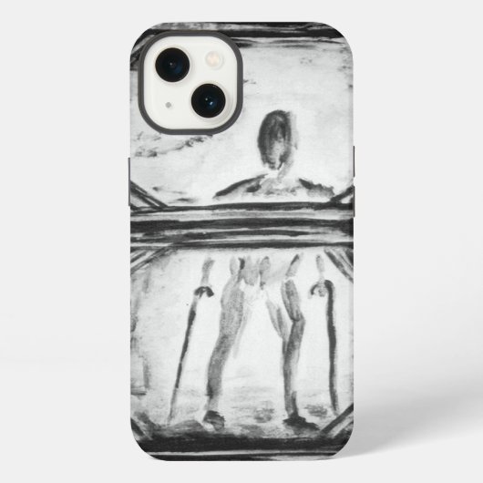 障害を持つ人 iPhoneケース (裏面)