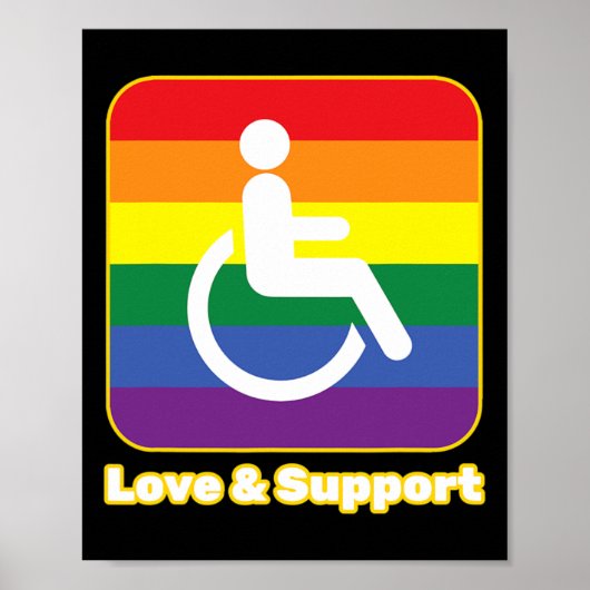 障害を持つ虹の人を愛してサポートするwh ポスター (正面)