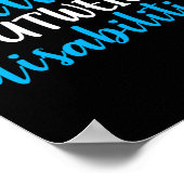 障害を超える能力かわいい特別教育 ポスター (角)