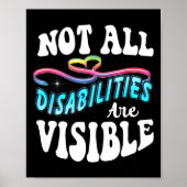 障害シャツすべての障害が表示されない ポスター (正面)