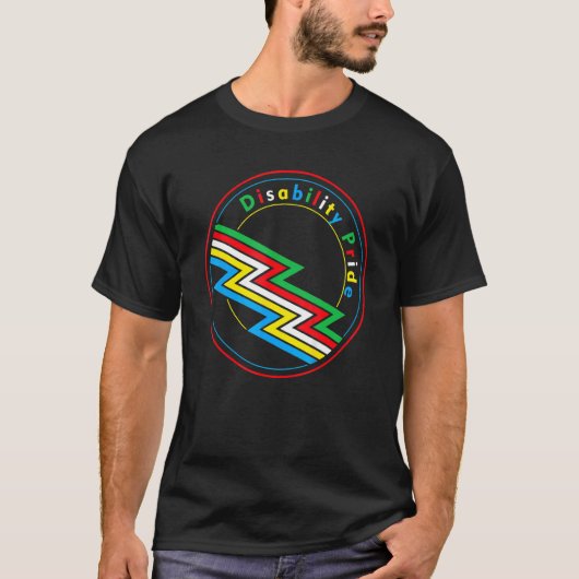 障害プライドフラグ障害月障害Aw Tシャツ (正面)