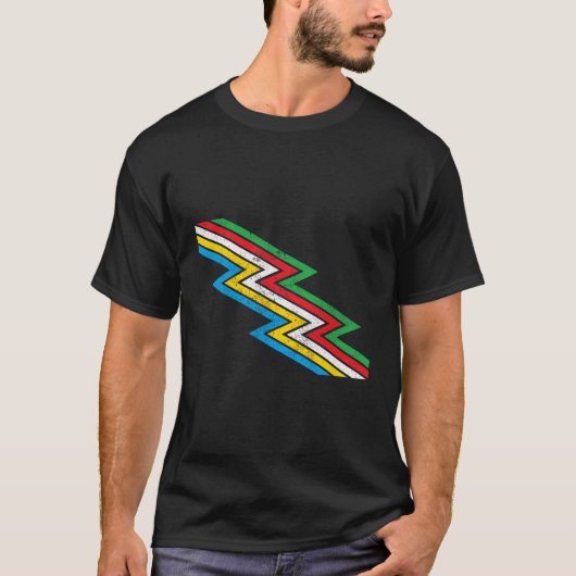 障害プライド旗 Tシャツ (正面)