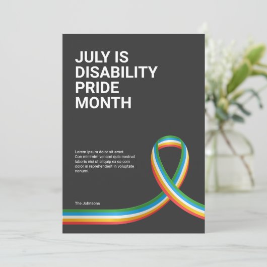 障害プライド月の挨拶 カード (スタンド正面)