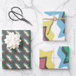 障害プライド月7月の認識度色 ラッピングペーパーシート